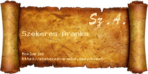 Szekeres Aranka névjegykártya